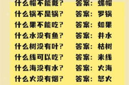 儿童谜语脑筋急转弯,谜语脑筋急转弯大集合